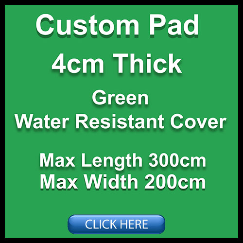 Custom-made-foam-pad-green-4cm-thick