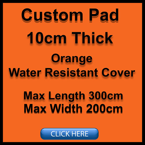 Custom-made-foam-pad-orange-10cm-thick