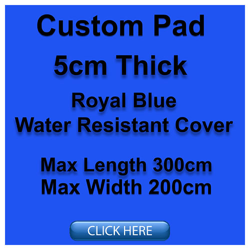 Custom-made-foam-pad-royal-blue-5cm-thick