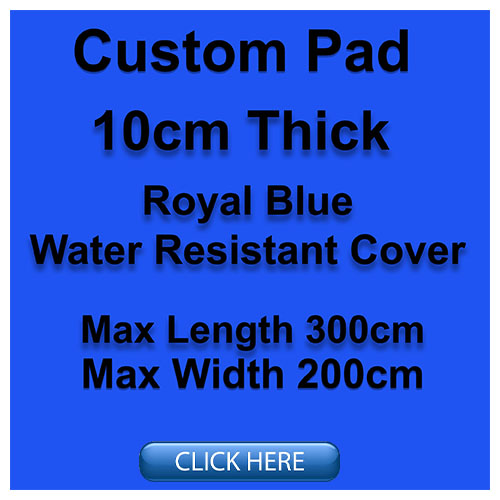 Custom-made-foam-pad-royal-blue-10cm-thick