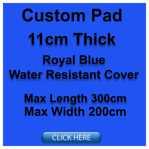 Custom-made-foam-pad-royal-blue-11cm-thick